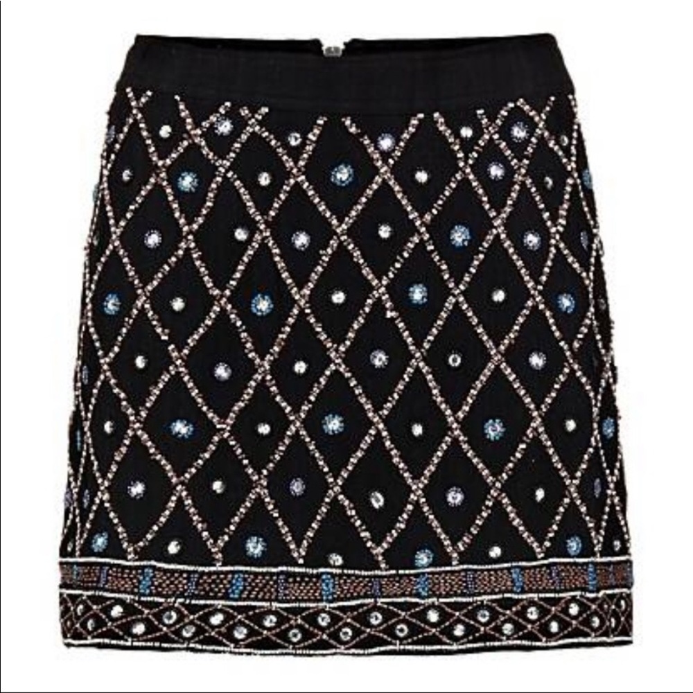 Guess geometric hand beaded skirt
